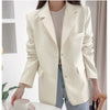 Women Office Lady Wear Suit Blazer Solid Casual Single Breasted Coat Jacket Long Sleeve Notched Collar Fishion Blazers