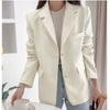 Women Office Lady Wear Suit Blazer Solid Casual Single Breasted Coat Jacket Long Sleeve Notched Collar Fishion Blazers