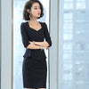Women Office Skirt Suit Elegant Skirt And Tops Casual Work Outfit Stripe Female Autumn Business Suit Two Pieces Ol Sets DD2006
