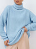 Women Oversize Sweater Black Turtleneck Long Sleeve Pullover Winter Loose Long Jumper Knitted Warm Sweaters for Women