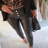 Women PU Leather Pants High Waist Elastic Skinny Trousers Sexy Slim Female Pencil Leather  Pants Women's Tight Pants