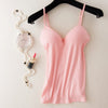Women Padded Bra Spaghetti Strap V Neck Vest Cami Tank Tops Shirt Blouse