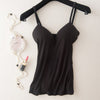 Women Padded Bra Spaghetti Strap V Neck Vest Cami Tank Tops Shirt Blouse