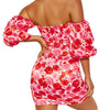Women Pencil Dress Summer Off Shoulder Floral Elegant Dresses Sexy Skinny Evening Party Formal Dresses Ruffles Ladies Dress 2022