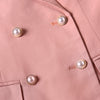 Women Pink Blazer Lapel Long Flare Sleeve Slim Fit Jacket Spring Summer 2023 Chic Office Ladies Tops With Belt
