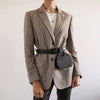 Women Plaid Autumn 2 Piece Set Blazer,High Waist Skirt Office Lady  Jacket Skirt Suits Sold Separately Women's Costumes