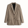 Women Plaid Autumn 2 Piece Set Blazer,High Waist Skirt Office Lady  Jacket Skirt Suits Sold Separately Women's Costumes