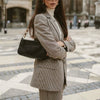 Women Plaid Autumn 2 Piece Set Blazer,High Waist Skirt Office Lady  Jacket Skirt Suits Sold Separately Women's Costumes