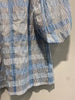 Women Plaid Mini Dress 2022 Spring Summer Ladies Puff Sleeve Ruffle Trim Peter Pan Collar Slim Cute Short Dresses