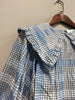 Women Plaid Mini Dress 2022 Spring Summer Ladies Puff Sleeve Ruffle Trim Peter Pan Collar Slim Cute Short Dresses