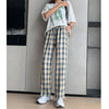 Women Plaid Pants High Waist Sweatpants Casual Loose Wide Leg Trousers Suits Retro Teens Harajuku Korean Streetwear Jogger 2022
