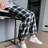 Women Plaid Pants High Waist Sweatpants Casual Loose Wide Leg Trousers Suits Retro Teens Harajuku Korean Streetwear Jogger 2022