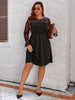 Women Plus Size 4XL Lace Long Sleeves Midi Evening Party Dresses Elegant Birthday Formal Dress 2023 Autumn Clothing