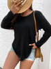 Women Plus Size 4XL Tops Summer Autumn 2023 Curvy Backless Long Sleeve Sexy Blouses Large Size O Neck Casual Oversized T-Shirts