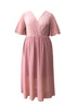 Women Plus Size Wedding Guest Maxi Dress 2023 Autumn Long Elegant Party Wear Cocktail Pink Dresses Oversized Evening Clothing