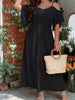 Women Plus Size Wedding Guest Maxi Dress 2023 Summer Autumn Long Elegant  Cocktail Black Party Dress Oversized Evening Clothing