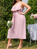 Women Plus Size Wedding Guest Maxi Dress 2023 Summer Long Elegant Party Wear Cocktail Pink Dress Oversized Evening Clothi