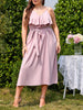 Women Plus Size Wedding Guest Maxi Dress 2023 Summer Long Elegant Party Wear Cocktail Pink Dress Oversized Evening Clothi
