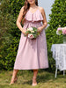 Women Plus Size Wedding Guest Maxi Dress 2023 Summer Long Elegant Party Wear Cocktail Pink Dress Oversized Evening Clothi