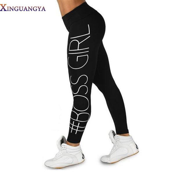Women Print Boss Girl Printing leggings 2022 Fashion Slim High Waist Fitness Leggings Casual leggings Girl legginsy fitness
