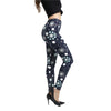 Women Print Fashion Leggings Mid Waist Thin stretch Ankle Skinny Pants Standard Autumn Spring Wear Trousers