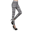 Women Print Fashion Leggings Mid Waist Thin stretch Ankle Skinny Pants Standard Autumn Spring Wear Trousers