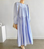 Women'S 2022 Spring  Long Puff Sleeve Mid-Length Dress Female Casual Vestido Clothes Robe