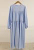 Women'S 2022 Spring  Long Puff Sleeve Mid-Length Dress Female Casual Vestido Clothes Robe