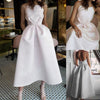 Women'S  Solid Off Shoulder Tunic Maxi Long Dresses Sling Strapless Backless Wedding Guest Bridal Dress Banquet Dress