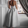 Women'S  Solid Off Shoulder Tunic Maxi Long Dresses Sling Strapless Backless Wedding Guest Bridal Dress Banquet Dress