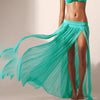 Women'S Skirt Sexy Side Slit Beach Skirt Solid Colors Summer Long Beach Maxi Dropped Net Yarn Skirt Female