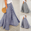 Women'S Skirts 2022 Vintage Plaid Check Long Skirt  Zipper Pleated Bohemian  Femme Casual Pockets Maxi Skirts New