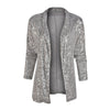 Women Sequin Blazers and Jackets Work Office Lady Suit Slim Sliver Shiny Female Blazer Glitter Sexy Long Sleeve Blazers D30
