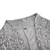 Women Sequin Sliver Work Suit Coat Office Work Blazers Lady Slim Jackets Shiny Female Elegant Sexy Long Sleeve Solid Blazers