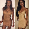 Women Sexy Bodycon Dress Sleeveless V Neck Spaghetti Strap Stretchy Package Hip Short Mini Dress Womens Club Dress Vestido