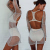 Women Sexy Bodycon Mesh Top Sheer Mini Dress  high quality dress sexy women dresses robe femme elbise