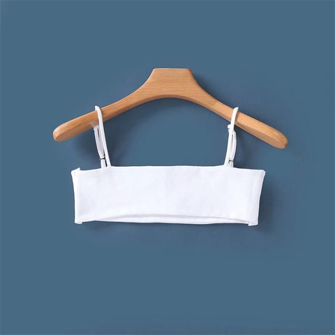 Women Sexy Crop Cami Tops Stretchy Tube Top With Straps