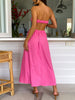Women Sexy High Waist Hollow Out 2023 Dress Off Shoulder Backless Summer Holiday Beach Long Dress Maxi Lady Sleeveless Dress