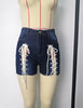 Women Sexy Jeans Shorts Summer High-waist Denim Knotted Band Mini Short Beach Casual Shorts Sexy Club Party