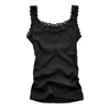 Women Sexy Lace Tank Tops Vest T-shirt Sleeveless Temperament Fashion O-Neck Camisole Top Female Floral Solid Color Homewear