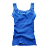 Women Sexy Lace Tank Tops Vest T-shirt Sleeveless Temperament Fashion O-Neck Camisole Top Female Floral Solid Color Homewear