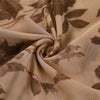 Women Sexy Sheer Mesh Short Shirt Spring Autumn Ladies Long Sleeve Turn-Down Collar Floral Print Single-Breasted Tops Brown