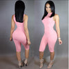 Women Sexy Sleeveless High Neck Zipper Bodycon Jumpsuit New Lady Evening Club Wear Romper