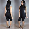 Women Sexy Sleeveless High Neck Zipper Bodycon Jumpsuit New Lady Evening Club Wear Romper