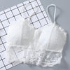 Women Sexy Vest Chest Padded Tank Tops For Women Wearing Fitness Underwear Lace bralette crop top Ladies *1223