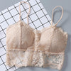 Women Sexy Vest Chest Padded Tank Tops For Women Wearing Fitness Underwear Lace bralette crop top Ladies *1223