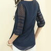 Women Shirt 2022 Chiffon Blouse Half Sleeve O-Neck Lace Casual Blusa Tops Plus Size 5XL Korean Hollow Blouses