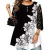 Women Shirt Elegant Comfortable Casual Lady Blouse Spring Summer Printing O-Neck Blouse Breathable Female Shirt Tops