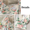 Women Shirts Design Crop Tops Long Sleeve Square Collar Floral Spring All-match Leisure Chic Korean Style Elegant Female Ins