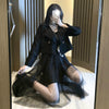Women Short Blazers Long Sleeve Black Single Button Botched Elegant Ladies Korean Style Brand Ulzzang Autumn Outwear